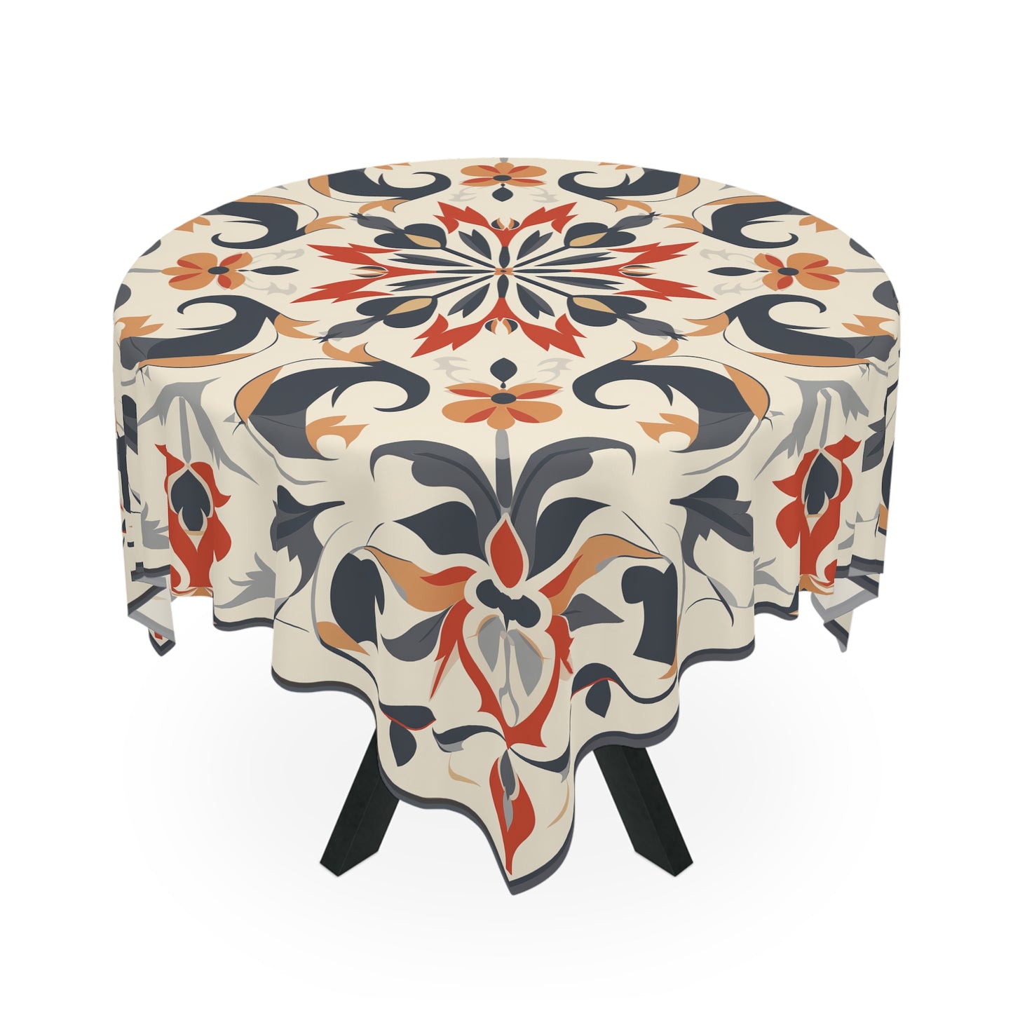 Breakfast Table Cover Indian Design | Square 55.1 by 55.1 inches | Sanskrit Arts