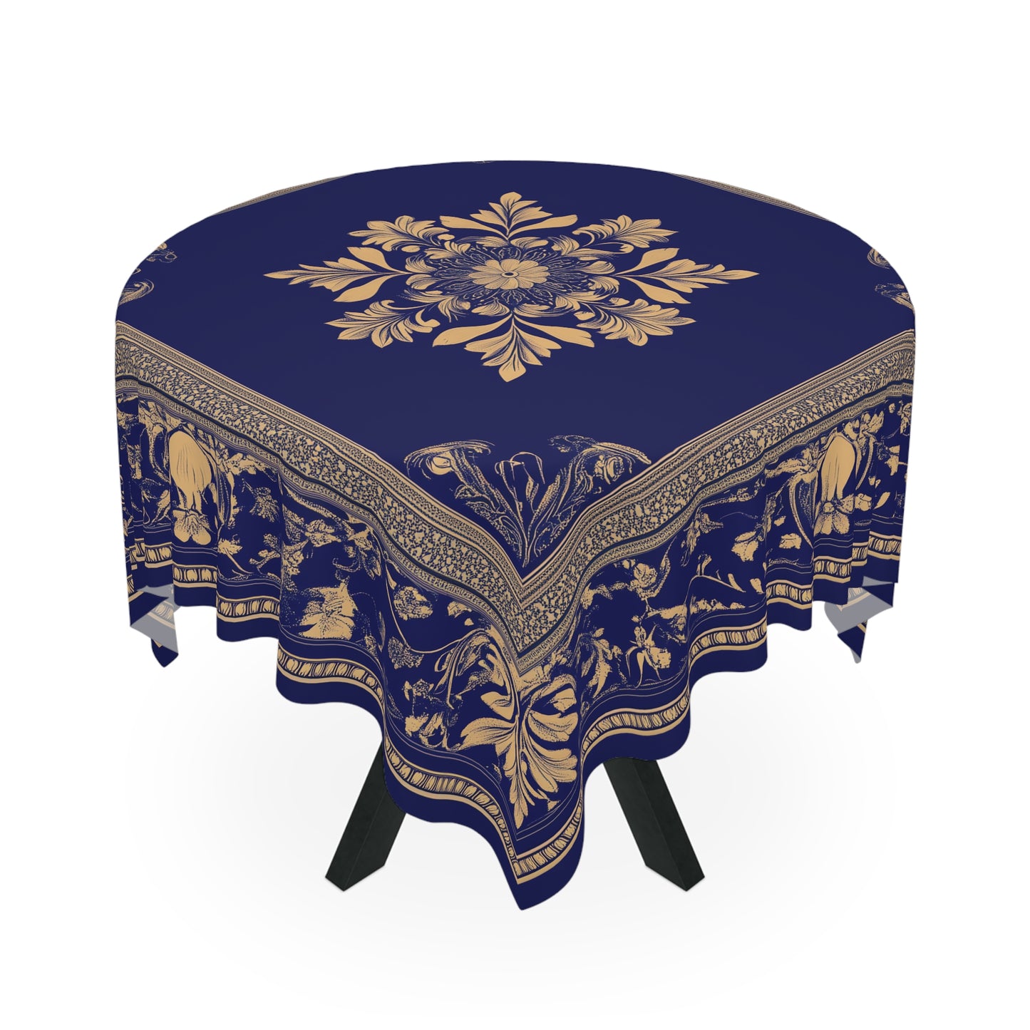Breakfast Table Cover Indian Design | Square 55.1 by 55.1 inches | Sanskrit Arts