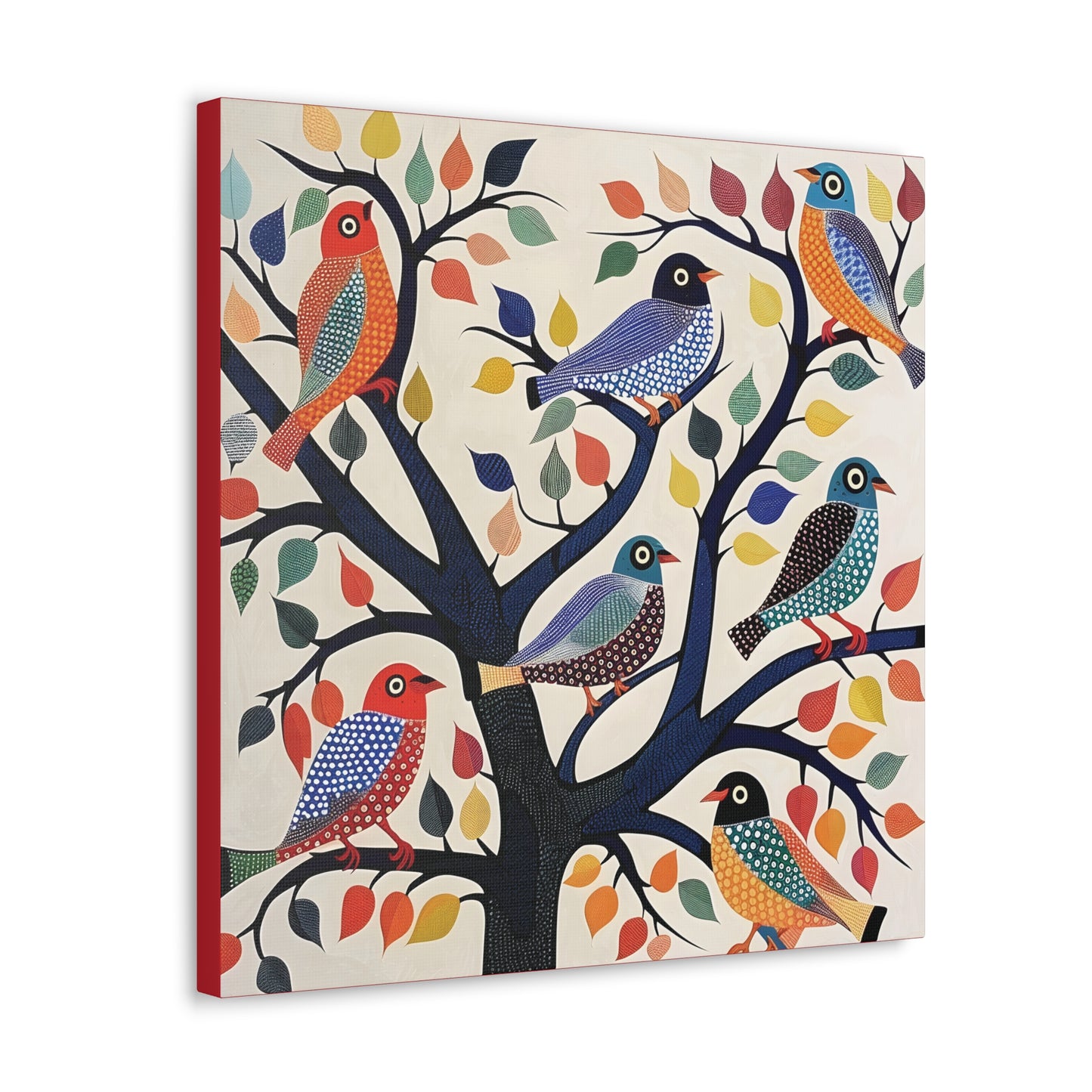 Gond Wall Art | 20 X 20 Inch | Indian Home Decor | 100% Cotton Canvas Gallery Wrap | Perfect Gift for Indian Festivals