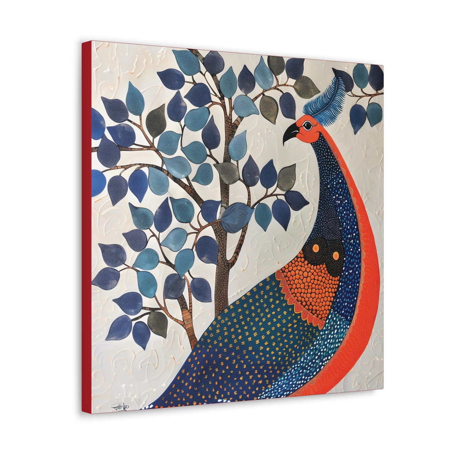 Gond Wall Art | 20 X 20 Inch | Indian Home Decor | 100% Cotton Canvas Gallery Wrap | Perfect Gift for Indian Festivals