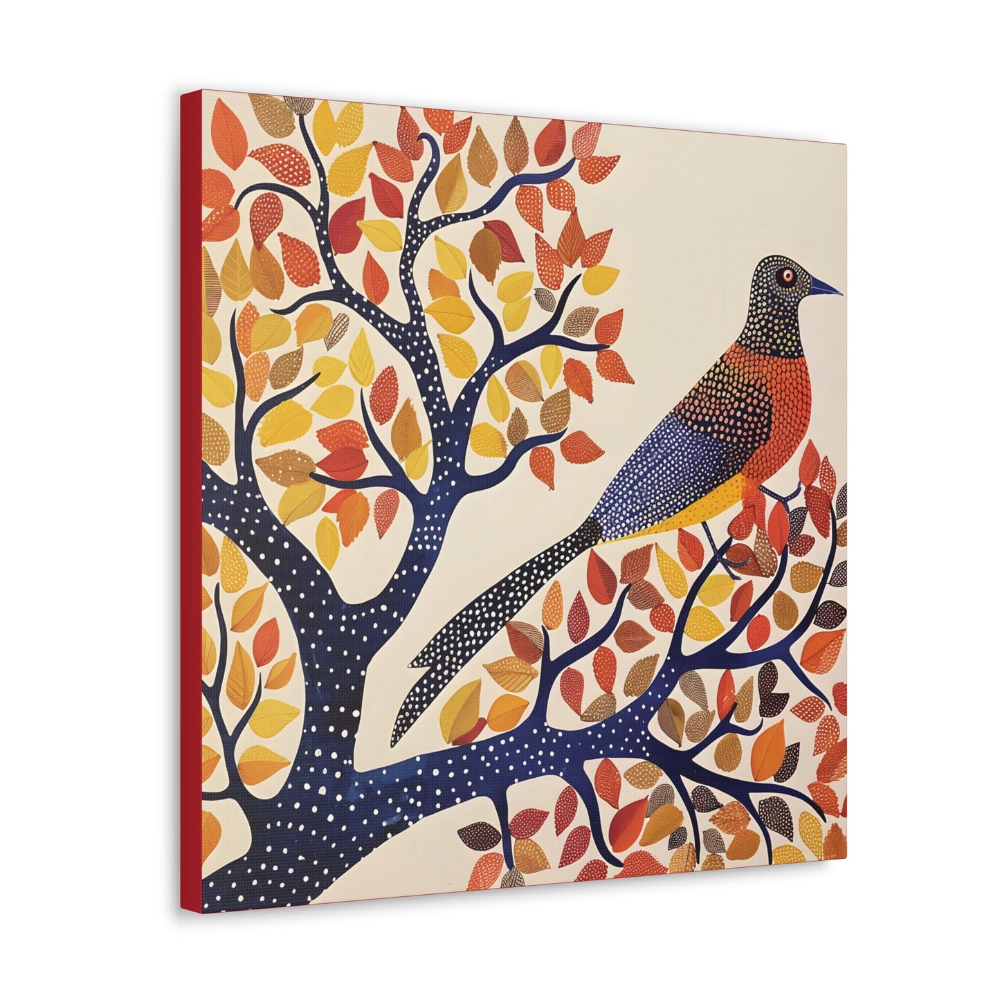 Gond Wall Art | 20 X 20 Inch | Indian Home Decor | 100% Cotton Canvas Gallery Wrap | Perfect Gift for Indian Festivals