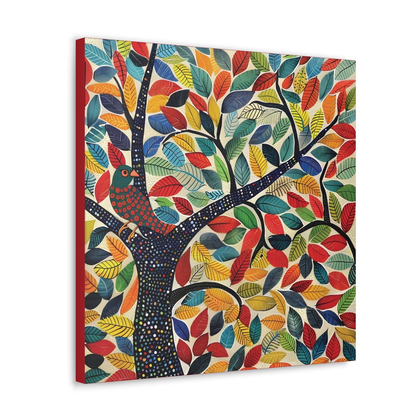 Gond Wall Art | 20 X 20 Inch | Indian Home Decor | 100% Cotton Canvas Gallery Wrap | Perfect Gift for Indian Festivals