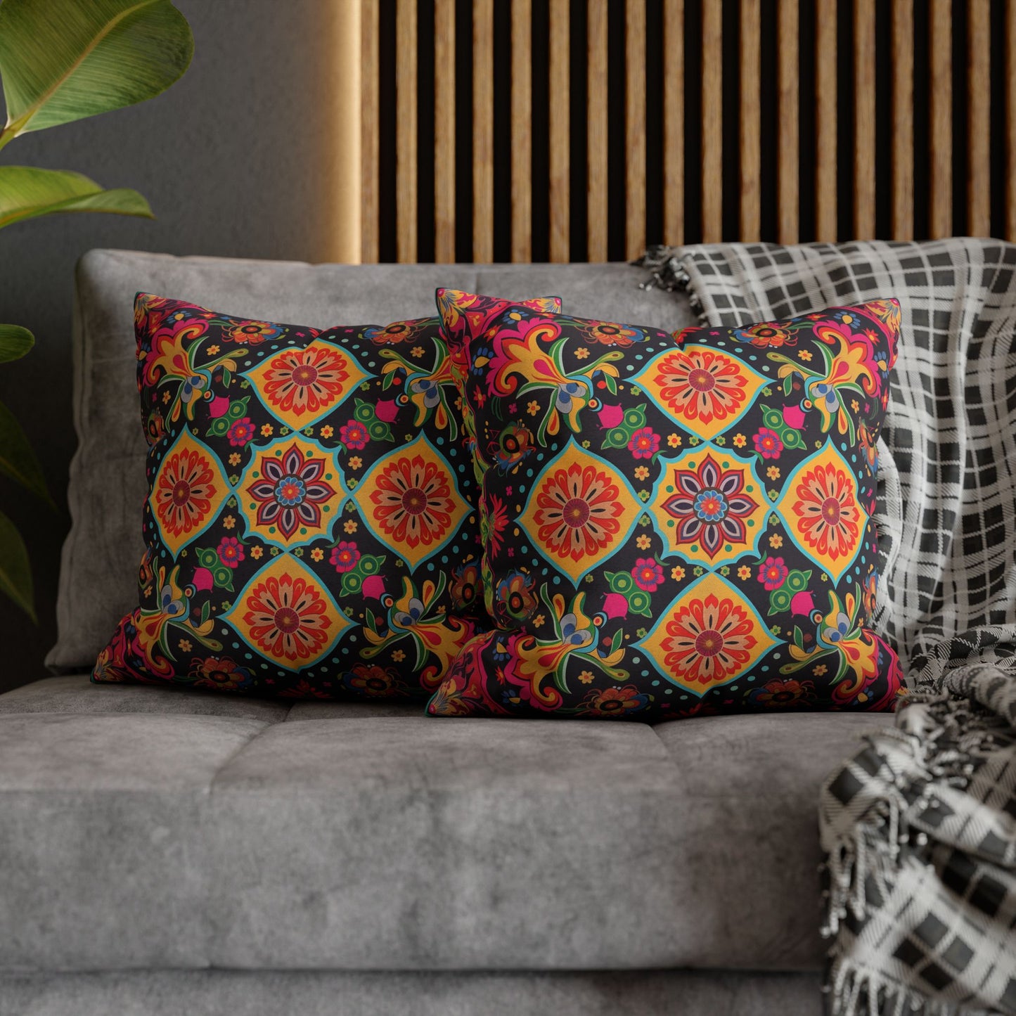 Vibrant Indian Design Pillow / Cushion Covers – Exquisite Home Decor by Sanskriti Arts