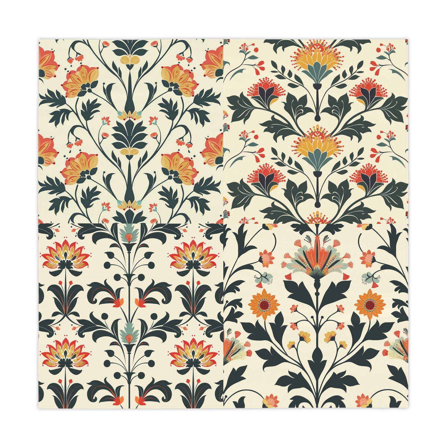 Breakfast Table Cover Indian Design | Square 55.1 by 55.1 inches | Sanskrit Arts