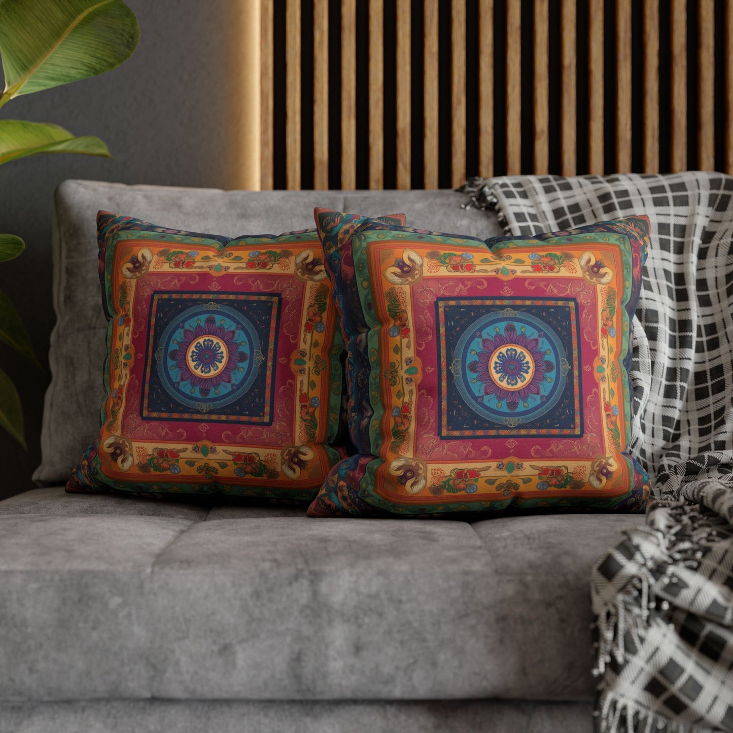 Vibrant Indian Design Pillow / Cushion Covers – Exquisite Home Decor by Sanskriti Arts