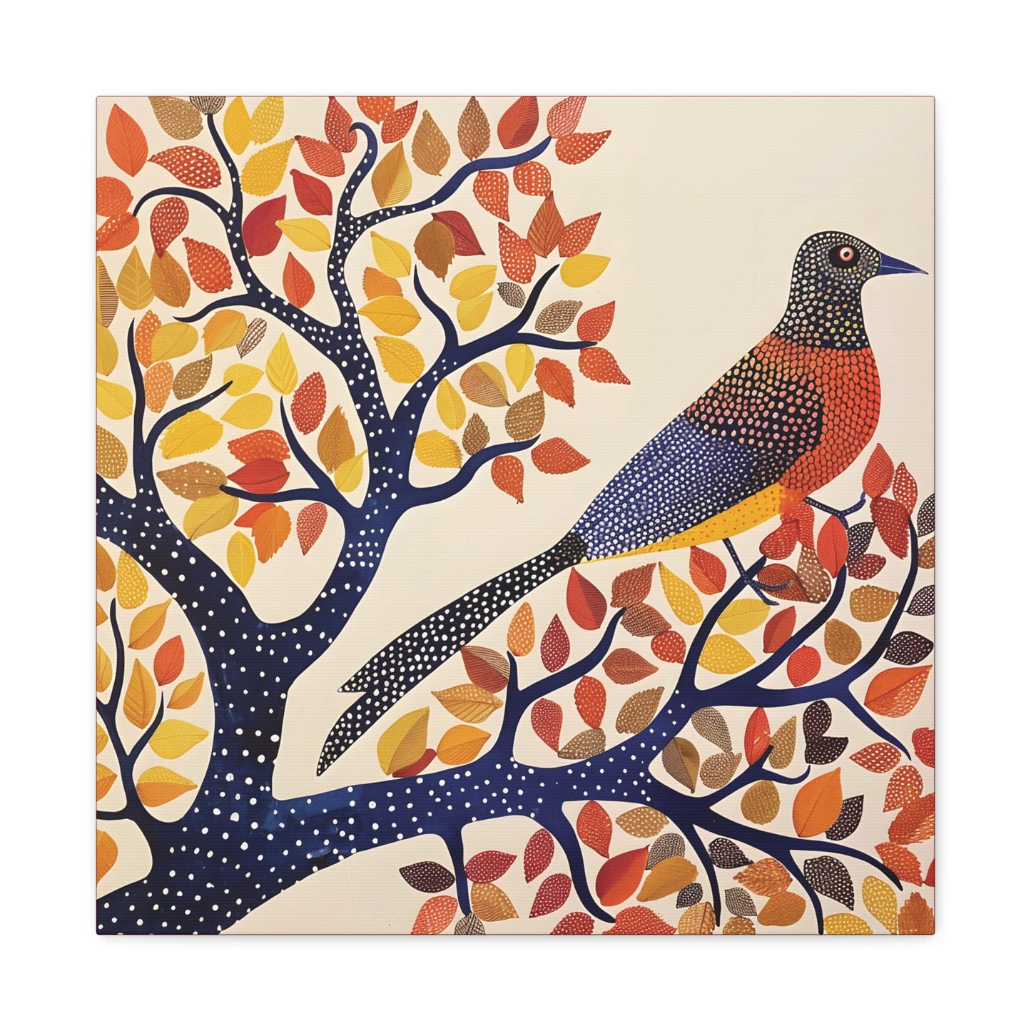 Gond Wall Art | 20 X 20 Inch | Indian Home Decor | 100% Cotton Canvas Gallery Wrap | Perfect Gift for Indian Festivals