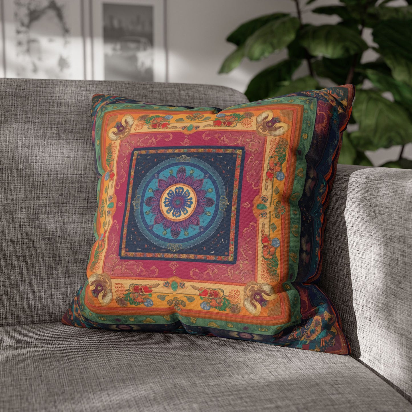 Vibrant Indian Design Pillow / Cushion Covers – Exquisite Home Decor by Sanskriti Arts