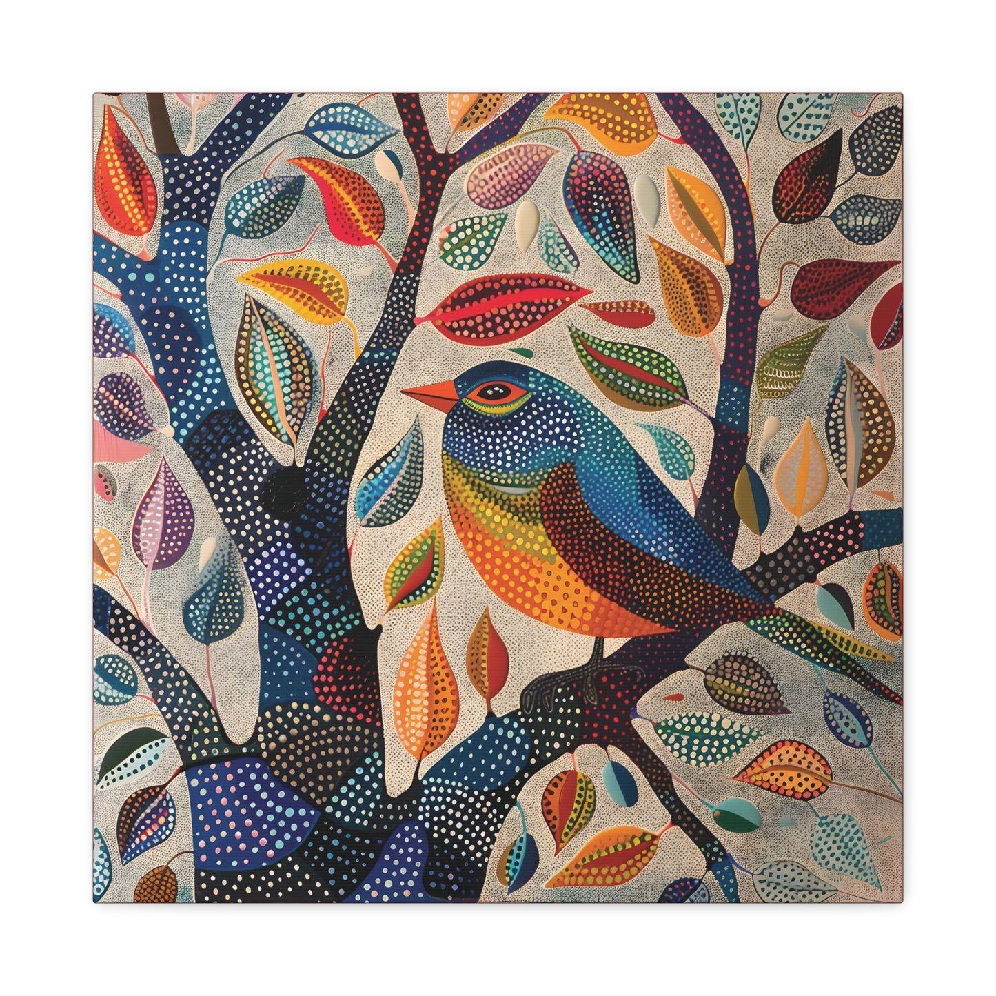 Gond Wall Art | 20 X 20 Inch | Indian Home Decor | 100% Cotton Canvas Gallery Wrap | Perfect Gift for Indian Festivals