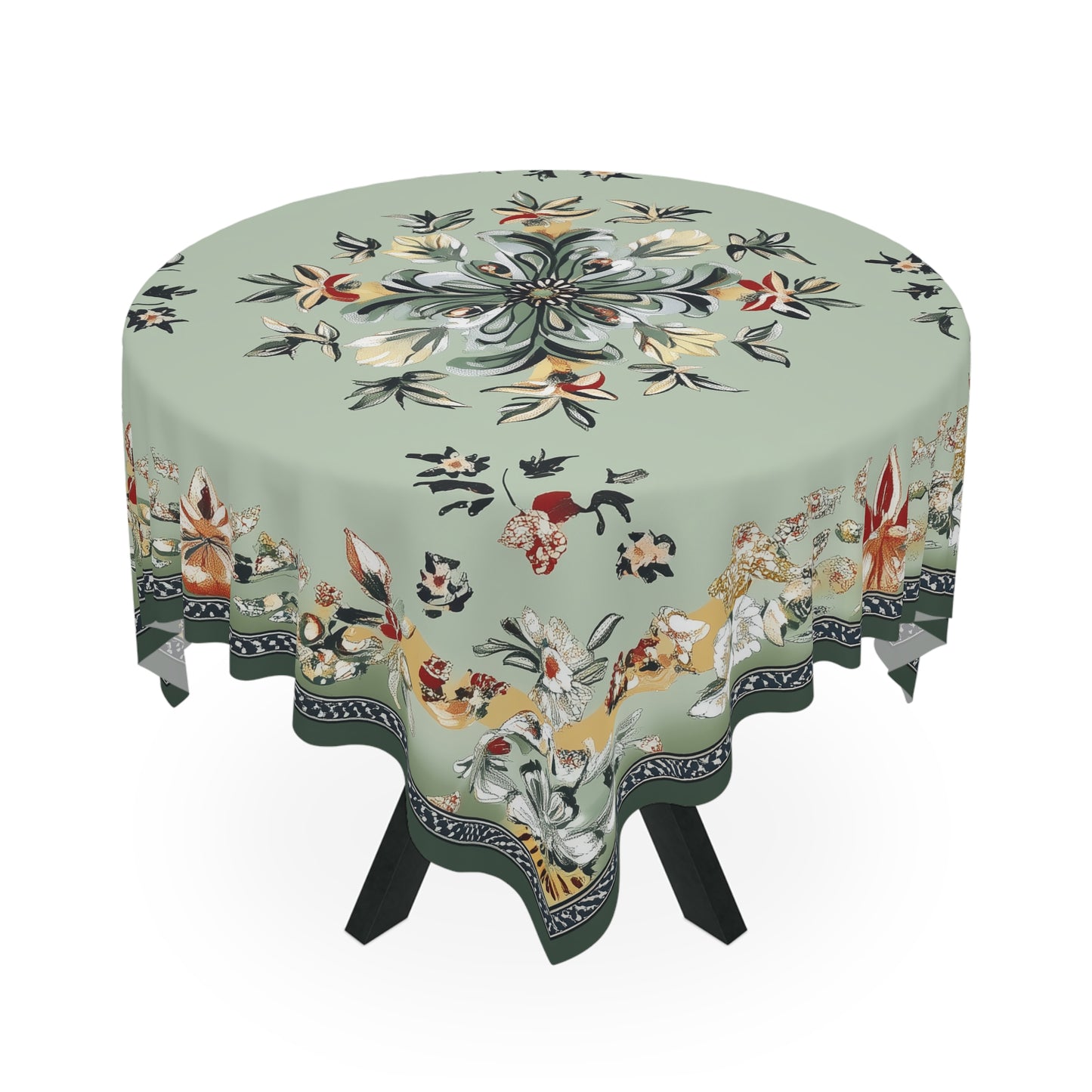 Breakfast Table Cover Indian Design | Square 55.1 by 55.1 inches | Sanskrit Arts