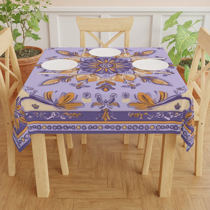 Breakfast Table Cover Indian Design | Square 55.1 by 55.1 inches | Sanskrit Arts