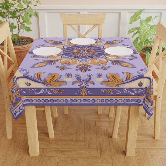 Breakfast Table Cover Indian Design | Square 55.1 by 55.1 inches | Sanskrit Arts