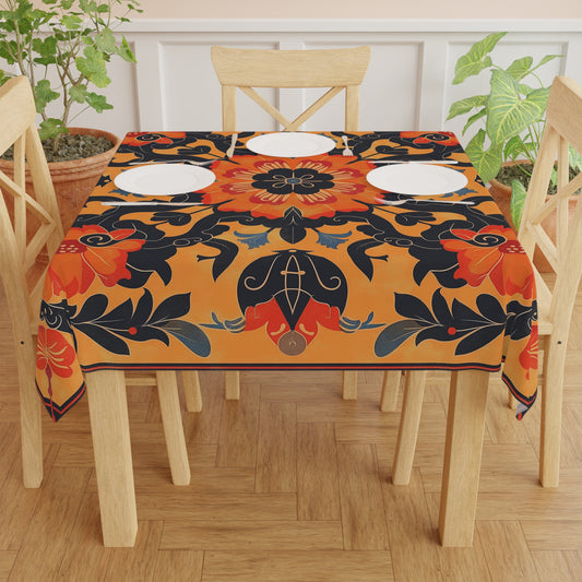 Breakfast Table Cover Indian Design | Square 55.1 by 55.1 inches | Sanskrit Arts