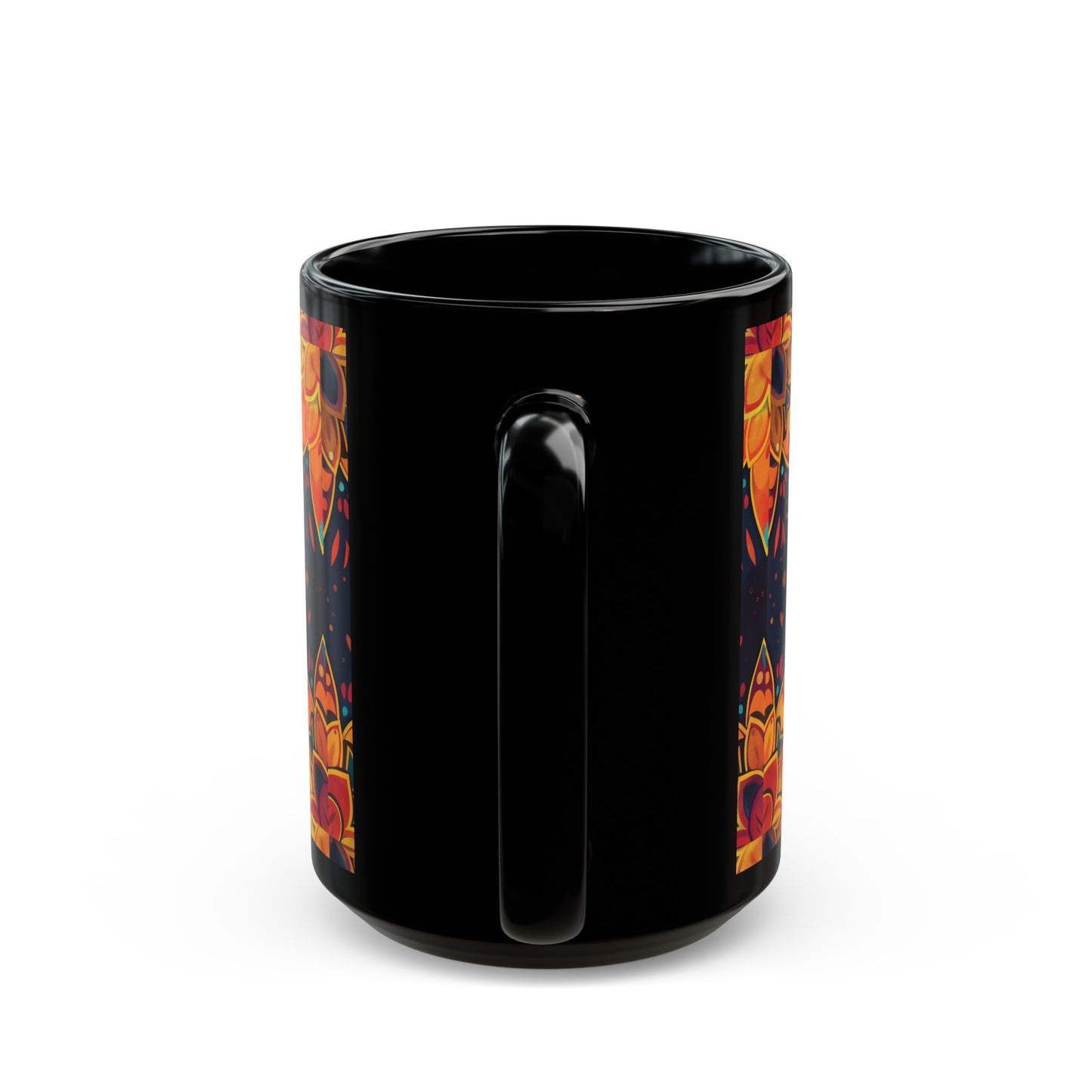 Chai Tea Coffee Black Mug - Vibrant Indian Decor - 11oz or 15 oz - Gift for Festivals, Wedding, Anniversary, Birthdays