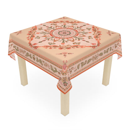 Breakfast Table Cover Indian Design | Square 55.1 by 55.1 inches | Sanskrit Arts