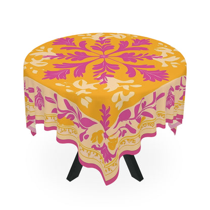 Breakfast Table Cover Indian Design | Square 55.1 by 55.1 inches | Sanskrit Arts