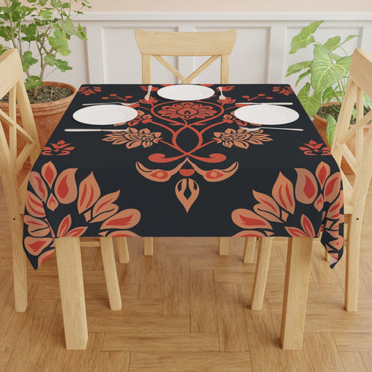 Breakfast Table Cover Indian Design | Square 55.1 by 55.1 inches | Sanskrit Arts