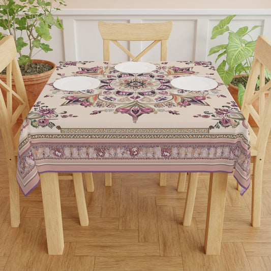 Breakfast Table Cover Indian Design | Square 55.1 by 55.1 inches | Sanskrit Arts