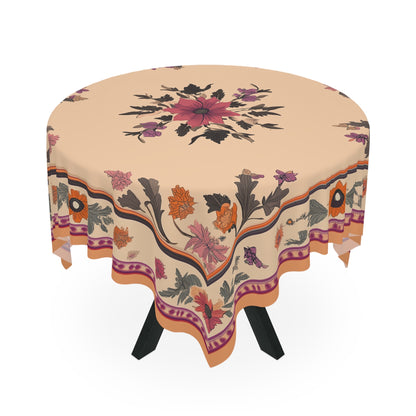 Breakfast Table Cover Indian Design | Square 55.1 by 55.1 inches | Sanskrit Arts