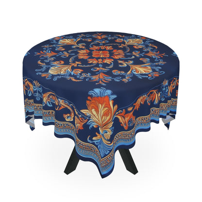 Breakfast Table Cover Indian Design | Square 55.1 by 55.1 inches | Sanskrit Arts