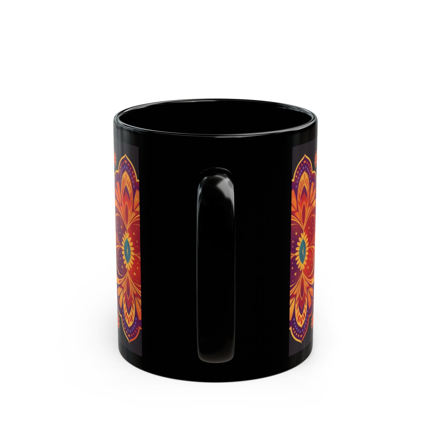 Chai Tea Coffee Black Mug - Vibrant Indian Decor - 11oz or 15 oz - Gift for Festivals, Wedding, Anniversary, Birthdays