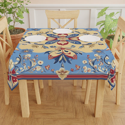 Breakfast Table Cover Indian Design | Square 55.1 by 55.1 inches | Sanskrit Arts