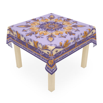 Breakfast Table Cover Indian Design | Square 55.1 by 55.1 inches | Sanskrit Arts