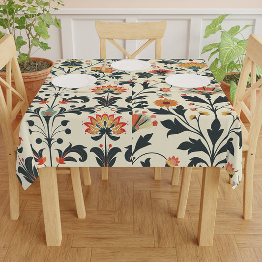 Breakfast Table Cover Indian Design | Square 55.1 by 55.1 inches | Sanskrit Arts