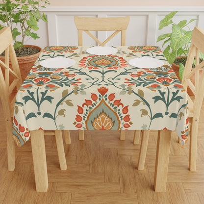 Breakfast Table Cover Indian Design | Square 55.1 by 55.1 inches | Sanskrit Arts